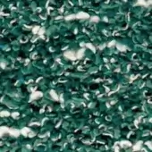 Seamless teal and white textile pattern with rounded shapes, featuring “swan > fabric (h) > h 631 27” markings and a woven texture.
